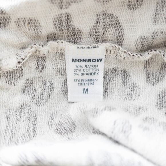 Monrow Anthropologie Leopard One Piece Jumper Size Medium - Picture 6 of 9